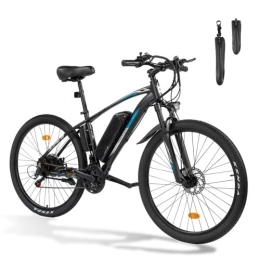 LEADZM Vélo électrique,36V 13Ah VTT électrique Adulte,27.5 Pouces,vélo électrique,Batterie Amovible,7 Vitesses,3 Modes de Conduite (Bleu Noir)