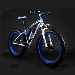 DE-BDBD Vélos électriques lectrique VTT 26 Pouces 500W 48V 17AH avec Grande Amovible Capacit Batterie Lithium Disque E-Bikes Vlo lectrique 21 Vitesses Vitesse Et Trois Modes De Travail, Bleu