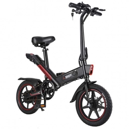 Lhlbgdz Vélos électriques Lhlbgdz Vélo électrique Pliant 350W 36V vélo électrique étanche 14 `` Roue 10Ah Batterie Rechargeable 3 Modes Phare LED, Noir
