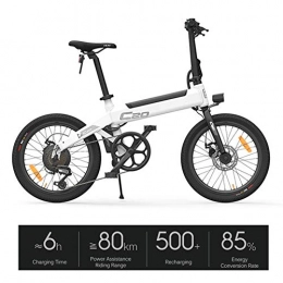 Lhlbgdz vélo Lhlbgdz Vélo électrique Pliant d'assistance électrique cyclomoteur Mini vélo de Plage Portable E-Bike pour Les trajets Quotidiens, Blanc