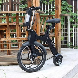 LHLCG vélo LHLCG Mini vlo lectrique Portable - Conception Ergonomique Pliable pour vlos lectriques lgers, Black