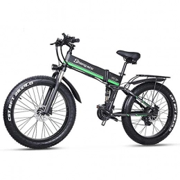 LIMQ Vélos électriques LIMQ Vlo lectrique 1000W Vlo De Plage lectrique 4 0 Gros Pneu Vlo lectrique 48V Hommes VTT Neige E-Bike, Green