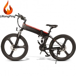 LiRongPing Vélos électriques LiRongPing 48V10AH Vlo lectrique Batterie Lithium, VTT lectrique, Moteur 350W, 21 Vitesses, Vitesse 32 Km / h Vlos lectriques 26 Pouces pour Adultes