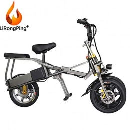 LiRongPing Vélos électriques LiRongPing Vlo lectrique Adulte 350W, Vlo lectrique Compact pour Femmes Hybride, Vlo Pliable 48V 7.5Ah Double Batterie, Moteur Puissant, 30km / h Vitesse Maxi