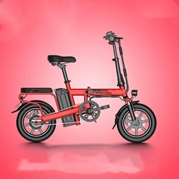 LLDKA vélo LLDKA Vélo Adulte Petite mobilité Voiture électrique Voiture de Batterie de la Batterie au Lithium électrique entraînant la Vitesse maximale cyclomoteur 25 kmh Charge maximale 150 kg, Rouge