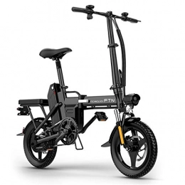 LOVE-HOME Vélos électriques LOVE-HOME 14inch électrique Pliant vélo Adulte E-Bike 48V / 350W / 10Ah Alimentation Batterie au Lithium Vélos électriques à vélo Tandem Cadre en Alliage léger d'aluminium