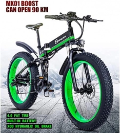 LPKK Vélos électriques LPKK 1000W Fat vélo électrique 48V Hommes Vélo de Montagne Vélo Neige pédales E vélo 21 Vitesses 26 Pouces Route Fat Tire (Amovible Lithium) 0814