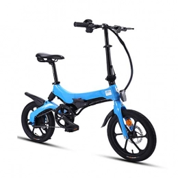 LPsweet Vélos électriques LPsweet Folding Vélo électrique avec Cadre en Aluminium Amovible 36 V, Bleu, 8AH