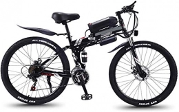 LZMX Vélos électriques LZMX Vélos électriques pliants, 26 Montagne vélos électriques avec 350W Moteurs électriques, vélos de Ville Banlieue Acier de Carbone à Double Disque, vélos d'exercice vélo Adultes (Color : Black)