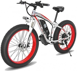 Macro Vélos électriques Macro Fat électrique VTT, 26 Zoll électrique Mountain Bike 4.0 Fat Tire Bike Schnee 1000W / 500W Starke Energie 48V 10Ah Lithium-Batterie, Rouge, 500W