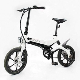 MiRiDER Vélos électriques MiRiDER Vélo Électrique Pliant Structure en Magnésium 18.2kg - 250W - Jusqu'à 25km / h - 16 Pouces - IP65 (Blanc)