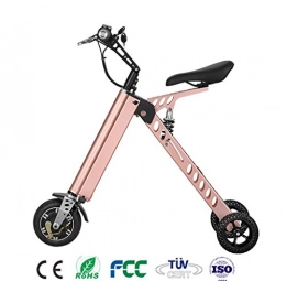 MNII Vélos électriques MNII lectrique Voiture lectrique trois roues Mini modles pliables Montagne Vlo lectrique Panneau lectrique Vitesse maximale: 20 km / H Gamme maximale: 25 km , pink Campagne de sant