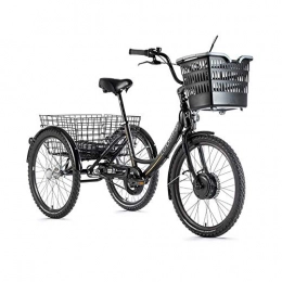 Motodak vélo Motodak Tricycle Electrique-VAE City Leader Fox 24" lovelo Mixte Moteur Avant bafang 36v 250w 45nm alu Noir Mat-Or 3v Shimano Nexus