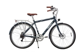 Motus Vélos électriques Motus EKE | Bleu+ eBike Velo Electrique Mâle 28 Pouces | Vitesse jusqu'à 25km / h | Portée 70km | Lithium-ION Batterie 36V 7Ah | Hinterradmotor 250W | 7 Vitesses | Taille L | e-Bike pour Adulte