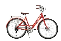 Motus vélo Motus ETTA | Rouge+ eBike Velo Electrique Femme 28 Pouces | Vitesse jusqu'à 25km / h | Portée 70km | Lithium-ION Batterie 36V 7Ah | Hinterradmotor 250W | avec 7 Vitesses | Taille L | e-Bike pour Adulte