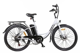 MYATU Vélos électriques Myatu Vélo électrique électrique 26" 250 W Batterie 12, 5 Ah36 V 6 vitesses (blanc)