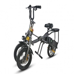 MYYINGELE Vélos électriques MYYINGELE Portable 14 Pouces Trois Roues Tricycle Électrique Électrique Vélos Électriques Adultes Pliant Vélo Électrique 36 V Max Gamme 75KM Adulte