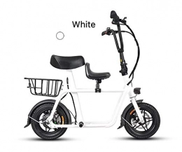 Neraon vélo Neraon vélo électrique Pliant C15, vélo électrique Rechargeable de 350W pour Adultes avec Batterie au Lithium-ION de 36V 10, 4 Ah(Blanc)