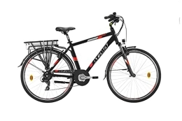 Atala vélo Nouveau modèle Atala 2021 vélo de randonnée, avant électrique E-Bike E-Run FS 6.1, noir / rouge, batterie 360, taille M 49