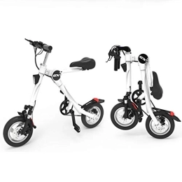NUOLIANG Vélos électriques NUOLIANG Petite Batterie de Lithium de vélo électrique Pliante d'assistance Adulte de la Voiture de Batterie Ultra-légère Mini Ultra-légère (Color : White)