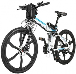 Oppikle vélo Oppikle Vlo Electrique 26" E-Bike - VTT Pliant 36V 250W Batterie au Lithium de Grande Capacit - Ville lger Vlo de avec moyeu 21 Vitesses (Upgrade Blanc)