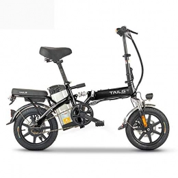 Pc-Hxl Vélos électriques Vélo électrique portatif Pliant Intelligent en Aluminium avec Moteur Puissant de vélo électrique 250W pour Batterie Lithium-ION de 48 V Vitesse maximale Environ 25 km/h,Noir