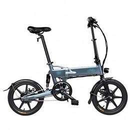 PHASFBJ vélo PHASFBJ Vélo électrique Pliable, E-Bike Pliants VTT Electrique en Aluminium de 16 Pouces pour Adultes Velos à Assistance Electrique Vélo de Montagne Jusqu'à 25 km / h, Gris, Single Speed