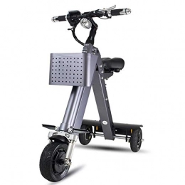 MMJC Vélos électriques Pliable électrique Tricycle, Portable Mini Scooter électrique vélo électrique Lumière réglable Vélo électrique 40-50 Km-3 fichier Unisexe réglable