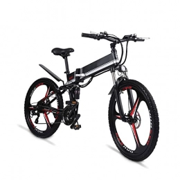 HFRYPShop Vélos électriques Pliant Vélo de Montagne électrique, 48V 350W 13Ah Montagne Ebike, Double Disque, e-Bike Urbain pour Adulte, 40KM / H [EU Stock], Black