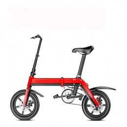 FYJK vélo Pliant vélo électrique - Facile à Stocker dans Portable Caravan, Camping, Bateau, Rouge