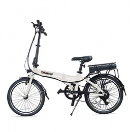 Ploufer vélo Ploufer Folding Electric Bicycle, Mini Small Scooter Bike Mate, Lithium Battery Adult Men and Women Ultra Light and Convenient E-Bike, Boosting Mileage Up to 25km / h, 130 x 58 x 95cm
