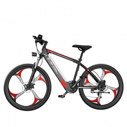 Qinmo vélo Qinmo Vlo lectrique, 26 Pouces VTT lectrique for Adultes, 400W lectrique vlo avec 48V 10Ah Batterie au Lithium, Commute Ebike avec 27 Speed Gear et Trois Modes de Travail (Color : Red)