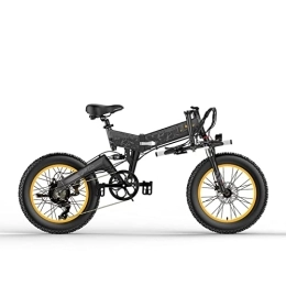 QYTEC Vélos électriques QYTEC zxc Vélo électrique pliable pour hommes, vélo de montagne pour hommes, vélo électrique de neige, vélo électrique de vélo électrique (couleur : jaune)