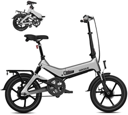 RDJM Vélos électriques RDJM VTT Electrique, Pliant vélo électrique for Adultes, léger en Alliage de magnésium Cadre Pliable E-Bike avec écran LCD, 250W Moteur, 36V 7.8Ah Batterie, 25 km / h (Color : Grey)