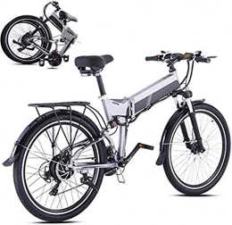 RDJM Vélos électriques RDJM VTT Electrique, Électrique VTT avec 500W brushless, 48V12.8AH Batterie au Lithium et 26inch Fat Tire (Color : Grey)