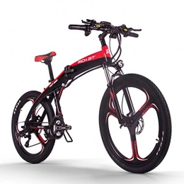 RICH BIT Vélos électriques RICH BIT vélo électrique TOP-880 vélo de Montagne Pliant électrique 26 Pouces 36 V 250 W 9.6Ah Ebike TEKTRO Frein à Disque hydraulique vélo électrique (Noir Rouge)