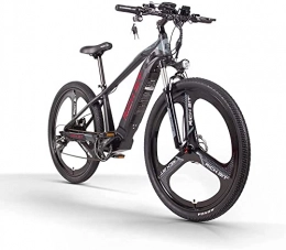 RICH BIT Vélos électriques RICHBIT-520 Vélo électrique, vélo de Montagne électrique Adulte à Frein à Disque hydraulique 29'' avec Batterie Lithium-ION 48V / 10Ah, Vitesse Shimano 7 (Noir et Rouge 1.0)