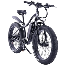 ride66 vélo ride66 Vélos électriques VTT pour Homme et Femme, Fat Bike Electrique 26 Pouces Montagne Ebike (Black), Noir