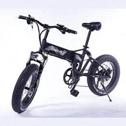 RPHP vélo RPHP vélo électrique Pliant 500 W Moteur 48 V 10 Ah Batterie au Lithium-ION Amovible 20 Pouces 7 Vitesses Levier de Changement de Vitesse vélo électrique-350W Noir_36V8AH