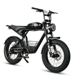 Samebike vélo SAMEBIKE M20-I Velo Electrique 48V 16AH Moto électrique 20 x 4.0 Pouces Pneus 7 Vitesses Adultes Noir