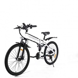 N&P Vélos électriques Samebike - Vélo de montagne électrique pliable de 66 cm. Moteur sans balais, 500 W avec instrument, LCD central avec fonction USB, 21 vitesses [Stock UE ], Unisexe, blanc