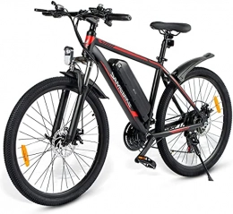 Samebike vélo SAMEBIKE Vélo VTT électrique 26" - 350 W - 36 V - 10 Ah - Vélo de montagne pour adultes - Vélo électrique pour homme et femme - Dérailleur Shimano 7 vitesses - Avec instrument LCD (noir)