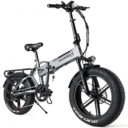 Samebike Vélos électriques SAMEBIKE XWLX09 Fat Tire Vélo électrique Mountain Beach Snow Ebike 20 pouces pour adulte