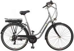 SAXONETTE Vélos électriques SAXONETTE Mixte - Adulte Fashion 28" Retro Vélo électrique 10, 4 Ah 7 Vitesses Shimano Pedelec (Argent Mat) Taille Unique