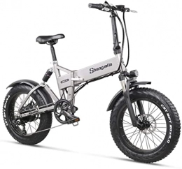 通用 Vélos électriques Shengmilo MX21 Vélo électrique Pliant 20 Pouces Argent, vélo de Neige à pneus Larges 4, 0, vélo de Plage Tout-Terrain 12, 8 Ah, Hommes / Femmes