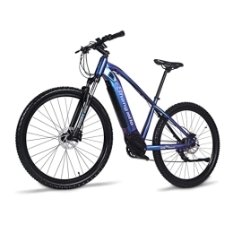 Shengmilo Vélos électriques Shengmilo Vélo de Montagne électrique M50, vélo électrique à Cadre en Fibre de Carbone de 27, 5 Pouces, Moteur arrière de 250 W, Batterie 36 V 9, 6 AH (Bleu)
