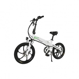 SHENXX vélo SHENXX Vélo électrique au Lithium de 20 Pouces, vélo électrique Pliant Urbain, Moteur 48V350W, Batterie Grande capacité 48V7.8A, Vitesse maximale de 30 km, kilométrage Maximal de 50 à 70 km, Blanc