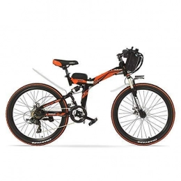 ZTBXQ vélo Sports de plein air banlieue ville vélo de route vélo de montagne K660 24 pouces 48V 12AH 240W assistée par pédale électrique pliant vélo freins à disque à suspension complète E vélo de montagne.