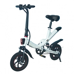 Sunmery Mini vélo électrique avec lumière avant réglable, selle pliable, 3 modes de course, vitesse maximale 25 km/h, roues 12