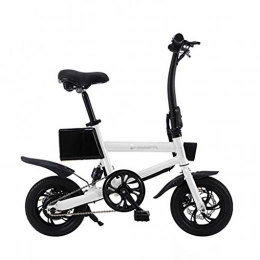 SZPDD Vélos électriques SZPDD Vlo d'assistance lger lger portatif Pliable de Bicyclette lectrique d'E-vlo de Bicyclette lectrique, White, Battery~5.2Ah